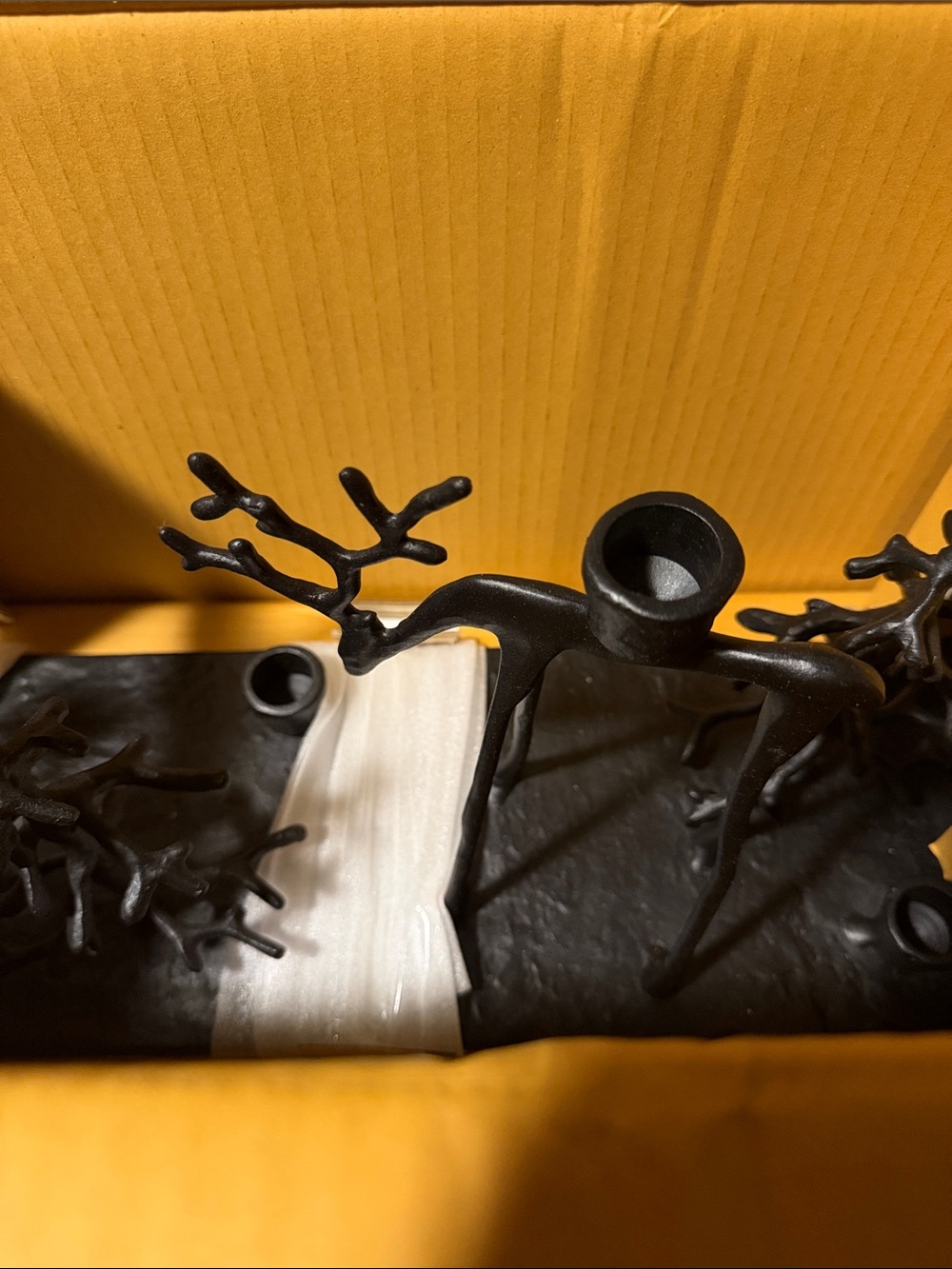 Pottery Barn Sculpted Reindeer Centerpiece Candle Holder BNIB - Picture 5 of 7